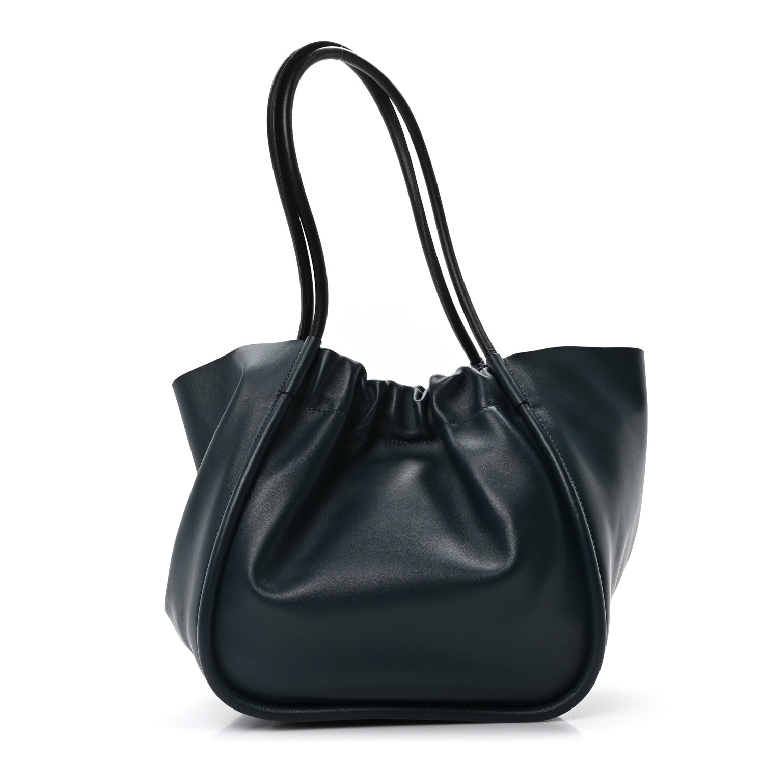 Proenza Schouler Calfskin Large Ruched Tote Petrol Green 1 of 9