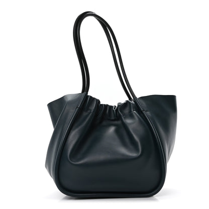 Proenza Schouler Calfskin Large Ruched Tote Petrol Green 1 of 9