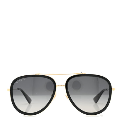 Gucci Metal Aviator Sunglasses GG0062S Black 2 of 8
