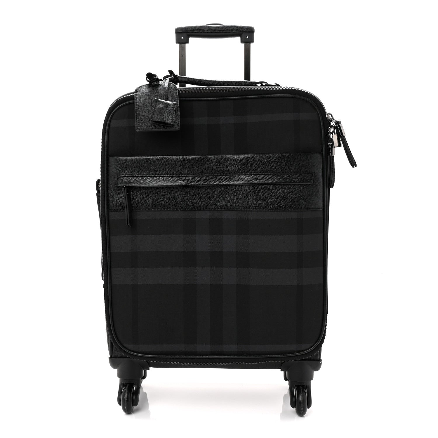Burberry Smoked Check Carry-On Suitcase Black 1 of 10