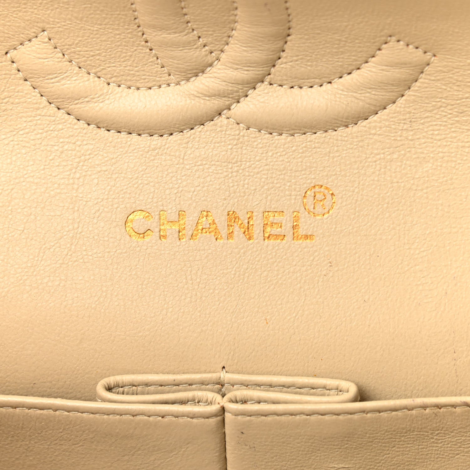 Chanel Lambskin Quilted Medium Double Flap Light Beige 6 of 12