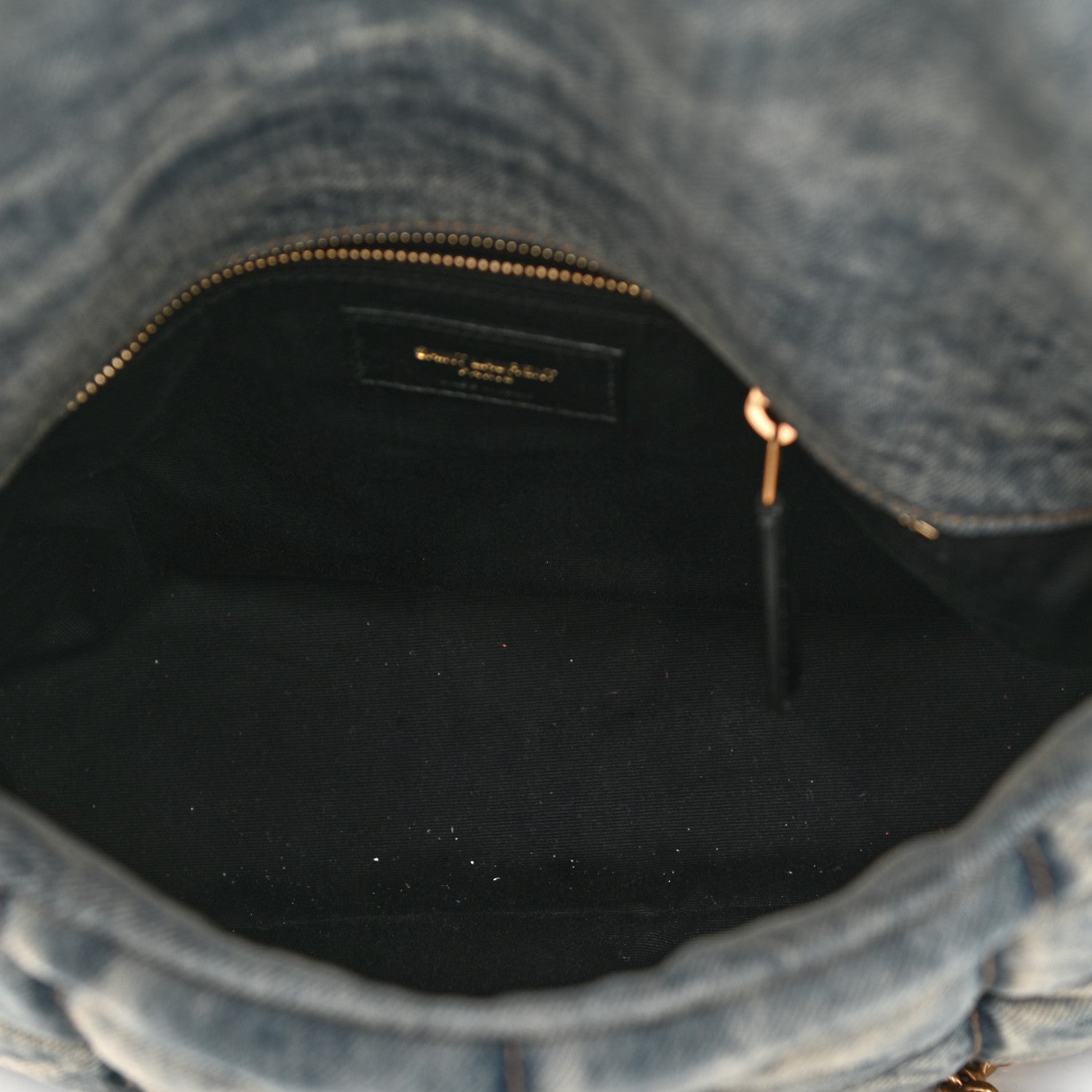 Saint Laurent Denim Quilted Small Loulou Puffer Monogram Chain Satchel Blue Cinnamon 5 of 8