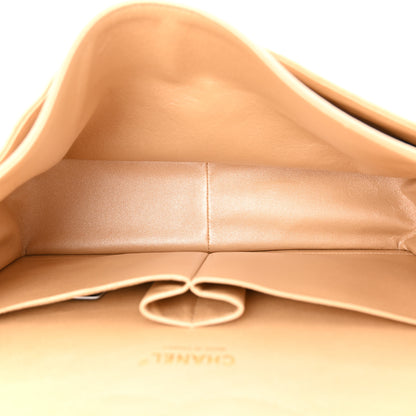 Chanel Iridescent Caviar Quilted Jumbo Double Flap Beige 5 of 10