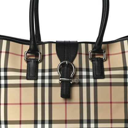 Burberry House Check Large Buckle Tote Black 8 of 14