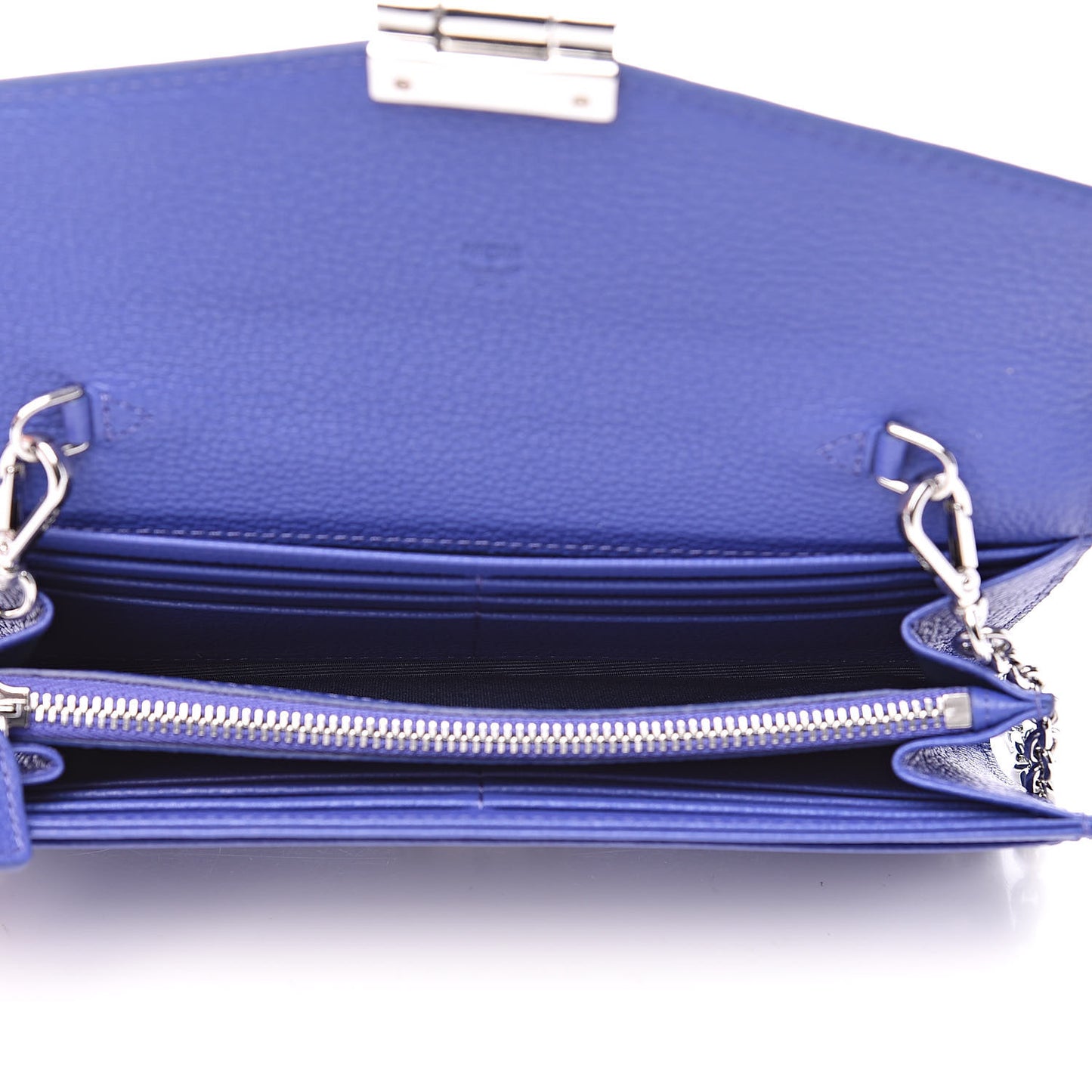 Calfskin Studded Patricia Wallet On Chain Spectrum Blue