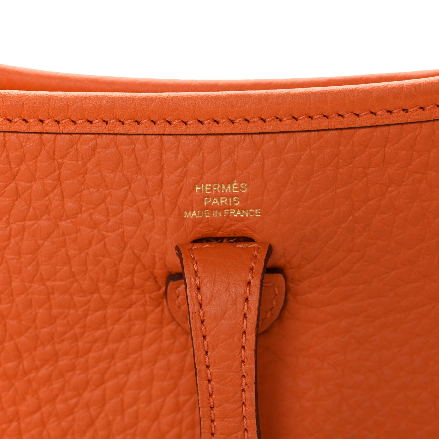 Hermes Taurillon Clemence Evelyne TPM Orange 6 of 10