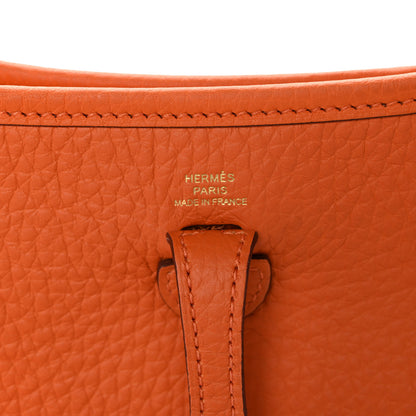 Hermes Taurillon Clemence Evelyne TPM Orange 6 of 10