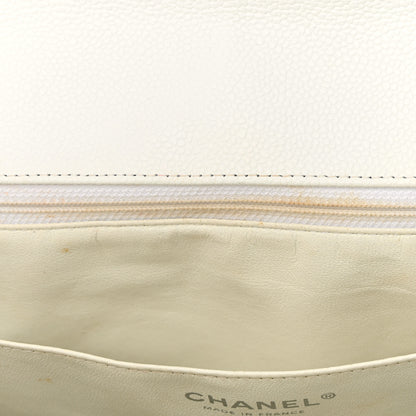 Chanel Caviar Quilted Maxi Single Flap White 13 of 18