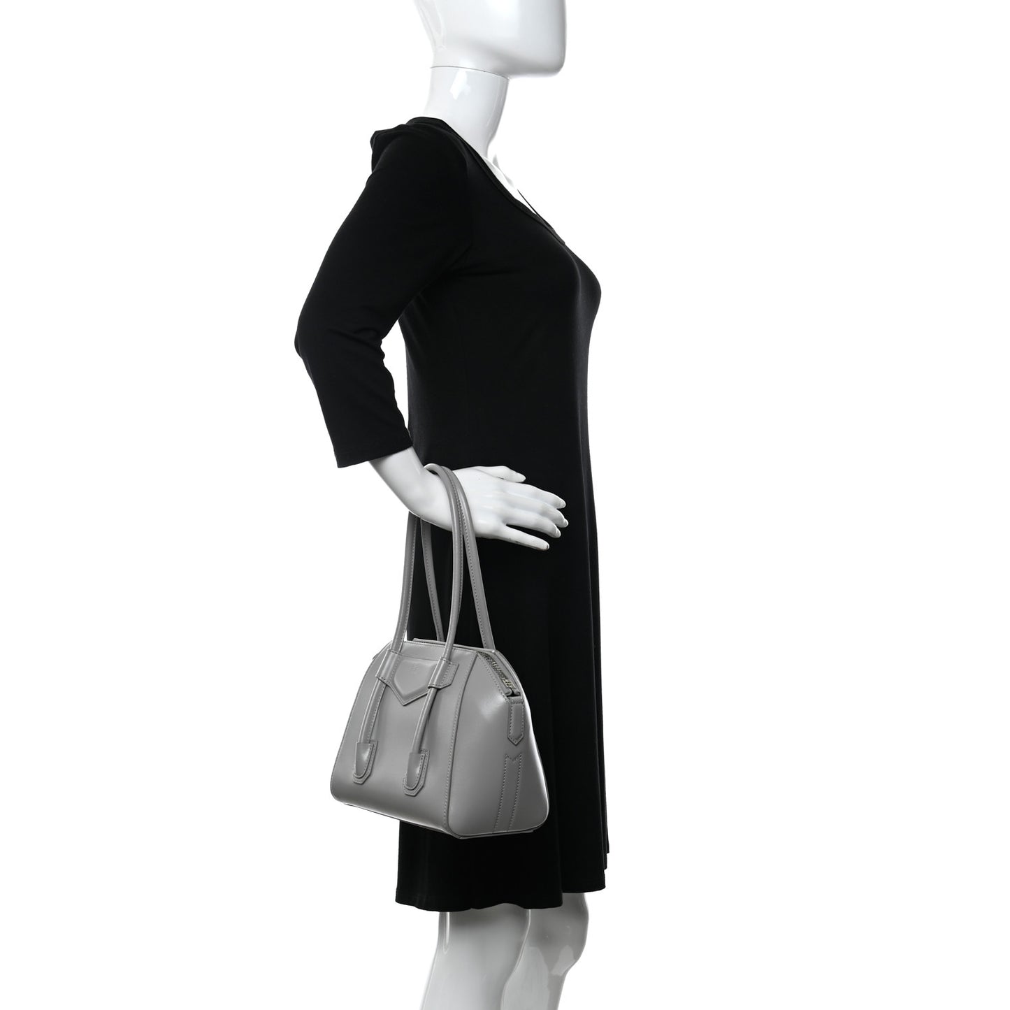 Box Calfskin Mini Lock Antigona Grey