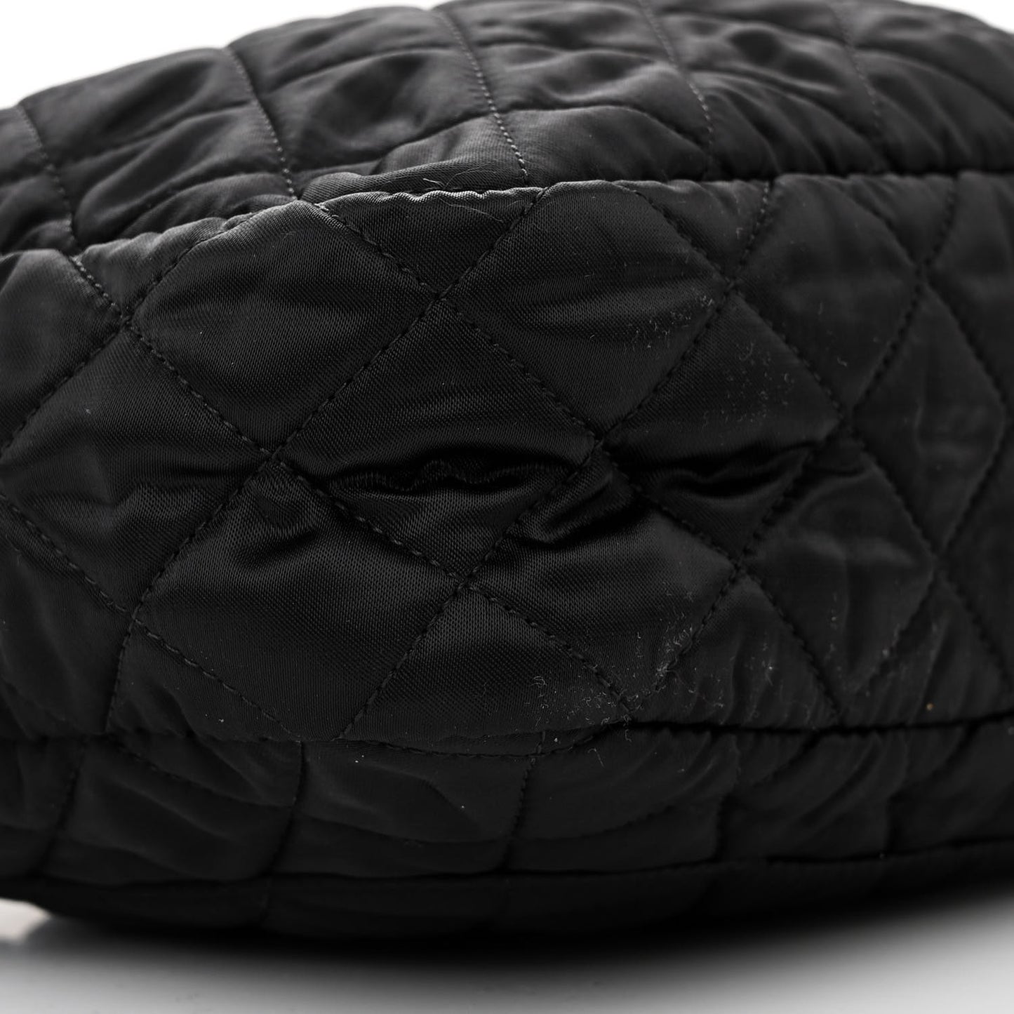 Satin Quilted Paris-Hamburg Camera Bag Black