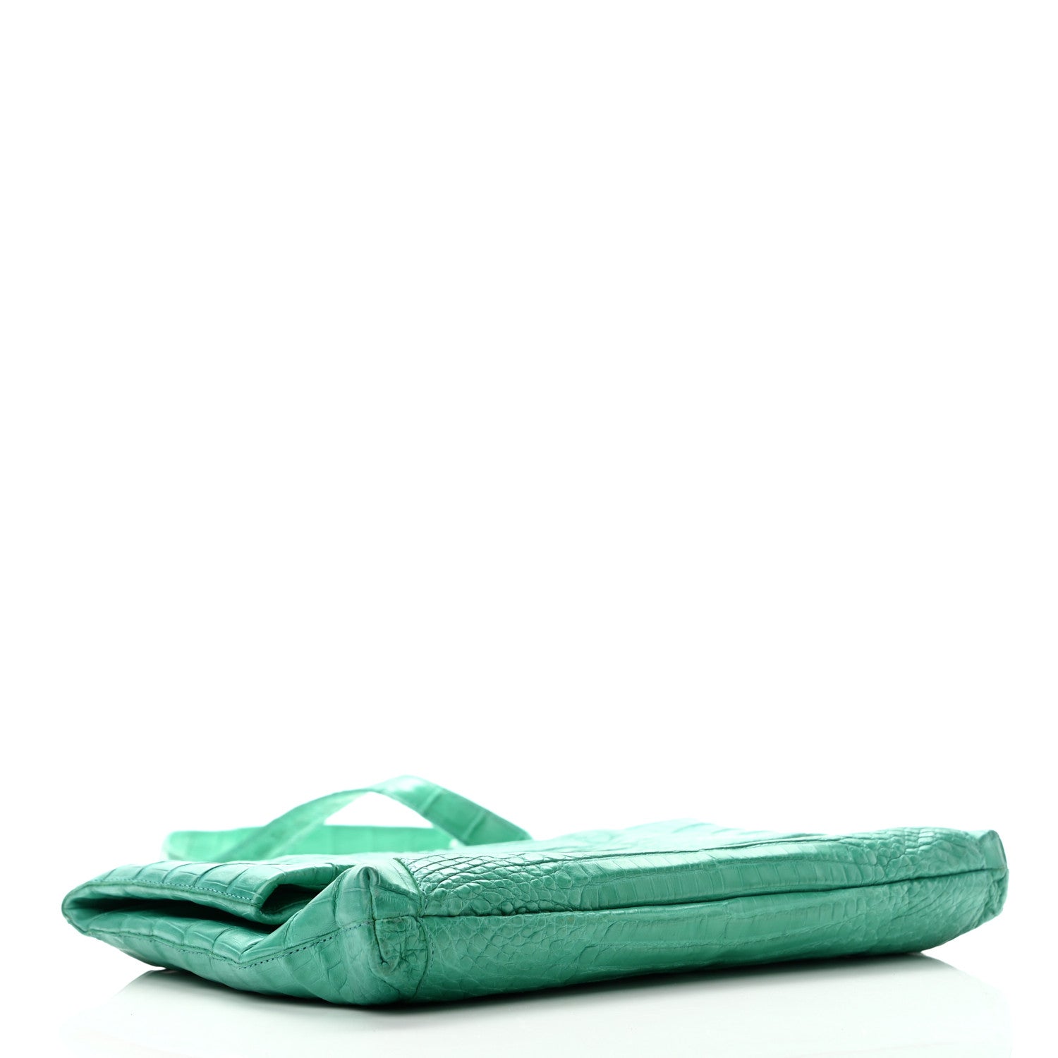 Nancy Gonzalez Crocodile Foldover Clutch Green 4 of 11