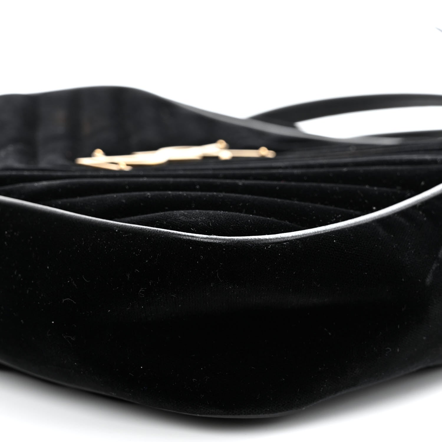 Saint Laurent Velvet Matelasse Monogram Lou Camera Bag Black 9 of 9