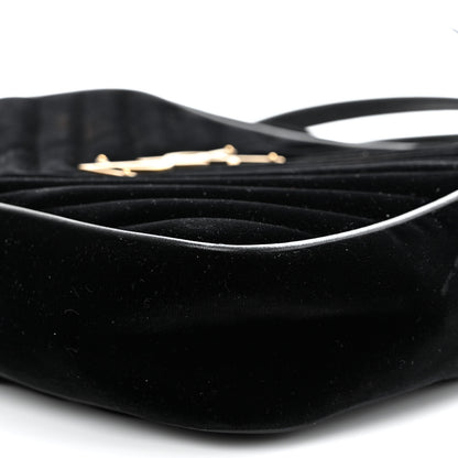 Saint Laurent Velvet Matelasse Monogram Lou Camera Bag Black 9 of 9