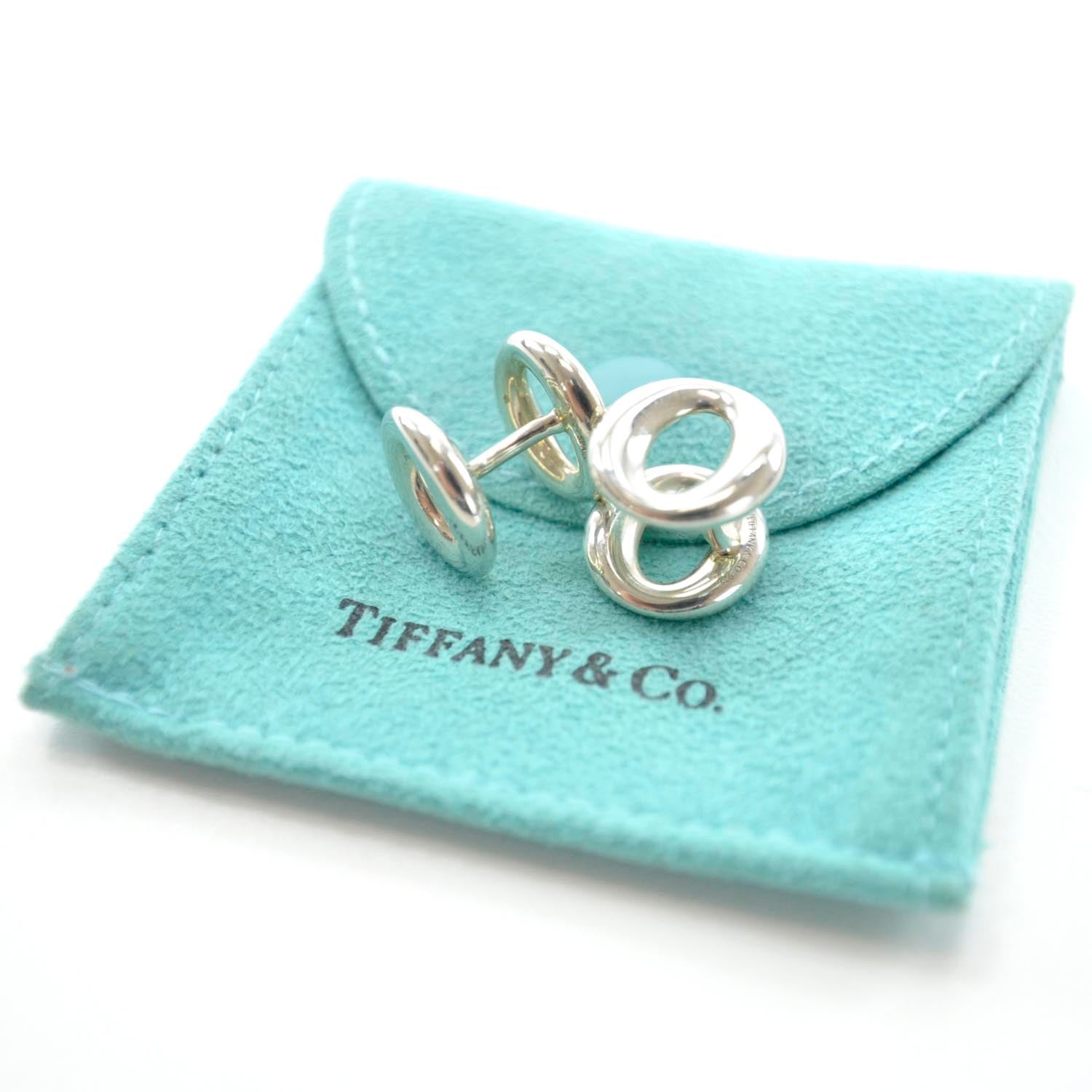 Tiffany Sterling Silver Elsa Peretti Sevillana Cufflinks 3 of 3