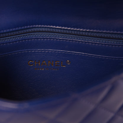 Chanel Lambskin Quilted Mini Rectangular Flap Blue 6 of 13