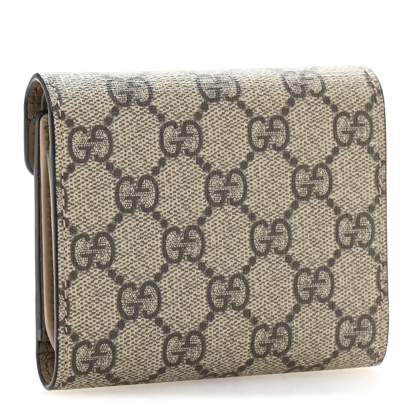 GG Supreme Monogram Dionysus Card Case Wallet Beige Taupe