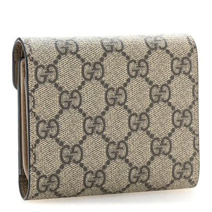 Gucci GG Supreme Monogram Dionysus Card Case Wallet Beige Taupe 3 of 10