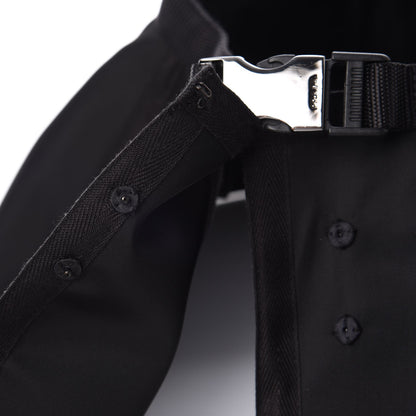 Prada Tessuto Nylon Peplum Belt Nero Black 6 of 13