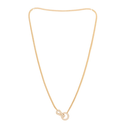 Cartier 18K Yellow Gold Diamond Agrafe Rope Necklace 2 of 5