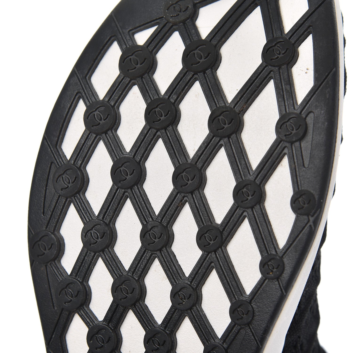 Chanel Fabric Logo Sneakers 39.5 Black 7 of 11