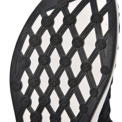 Chanel Fabric Logo Sneakers 39.5 Black 7 of 11