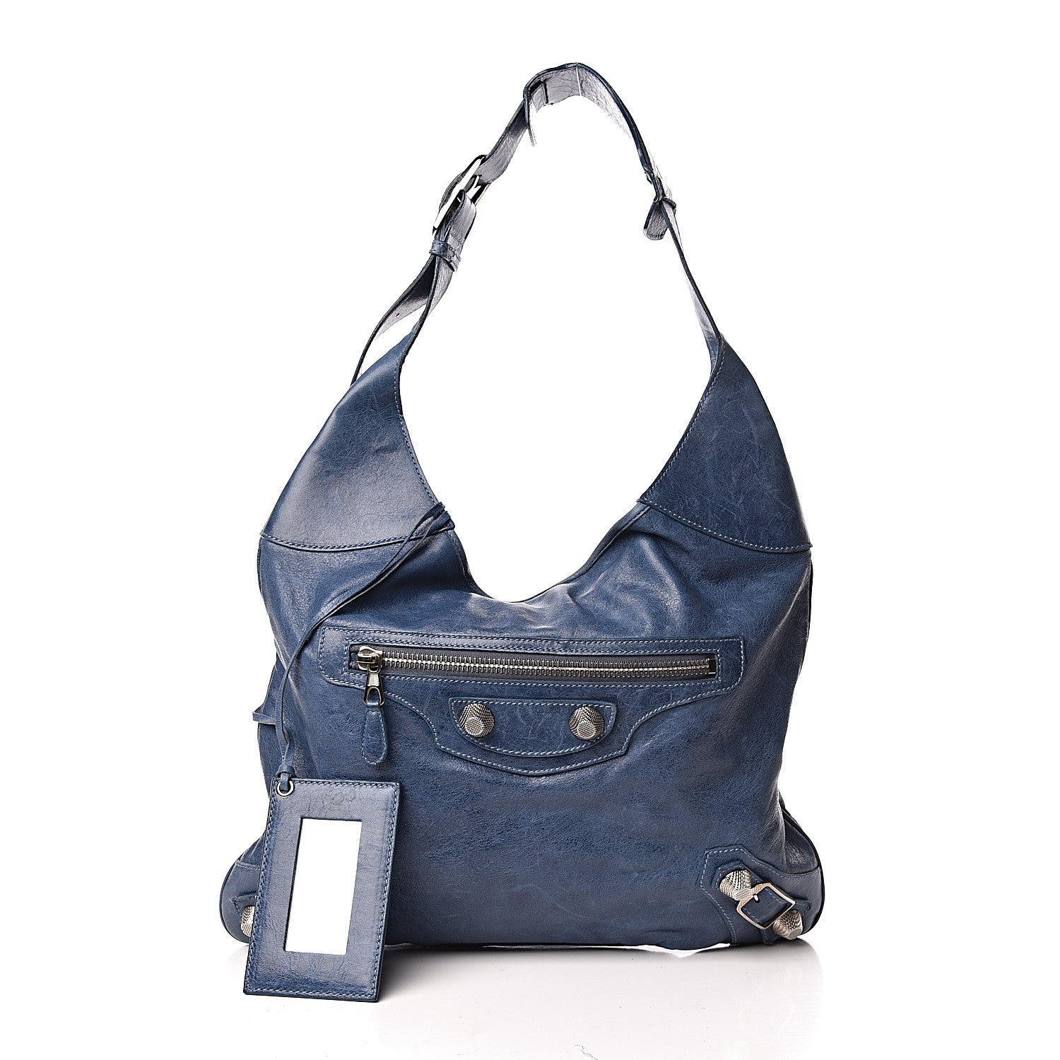 Balenciaga Chevre Giant 21 Silver Hardware Besace Hobo Bleu Jean 1 of 18