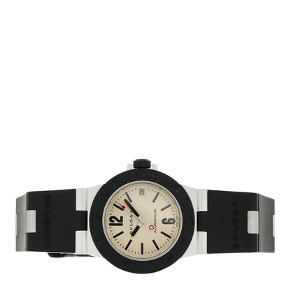 Bulgari Aluminum Rubber 32mm Diagono Quartz Watch 2 of 4