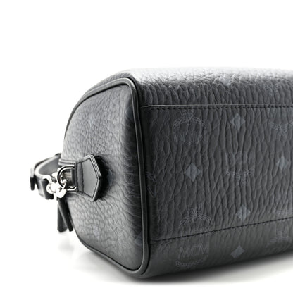 MCM Visetos Small Ella Boston Bag Black 8 of 9