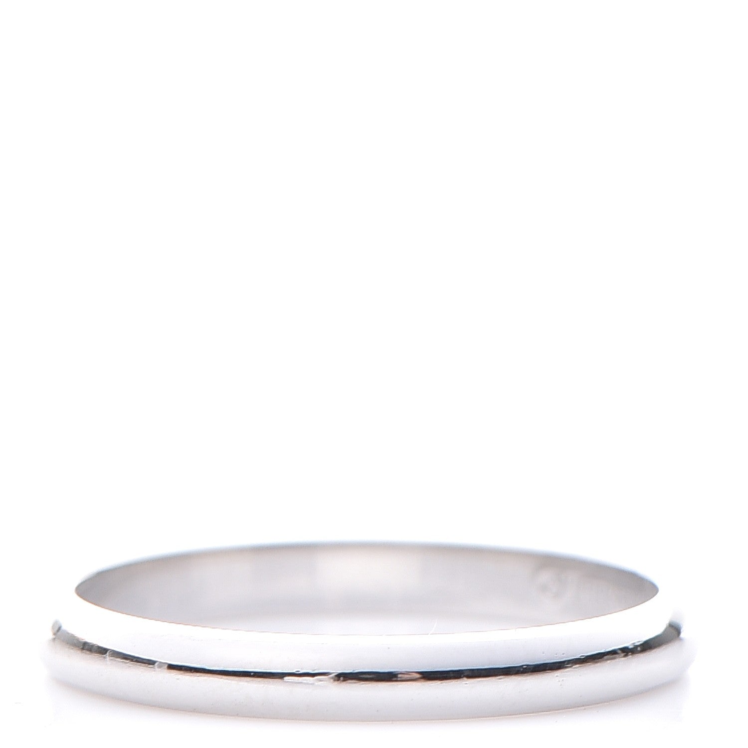 Tiffany Platinum 2mm Lucida Band Ring 46.8 4 1 of 5