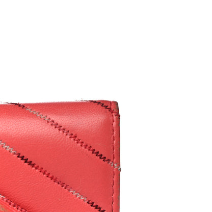 Chanel Lambskin Chevron Quilted Card Holder Pink 16 of 19