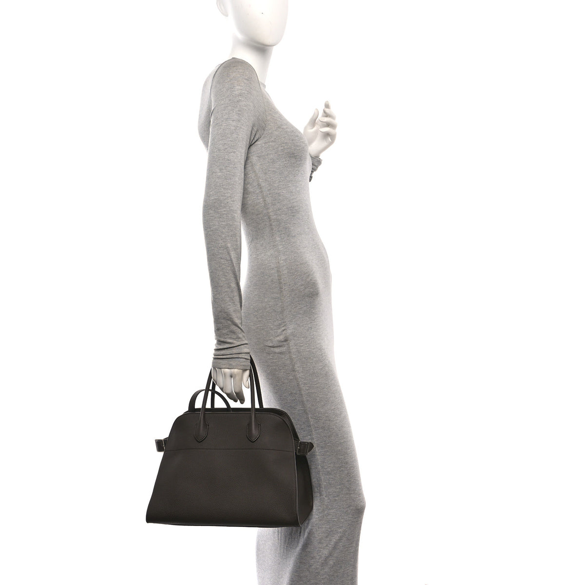 Matte Grained Calfskin Soft Margaux 12 Deep Brown