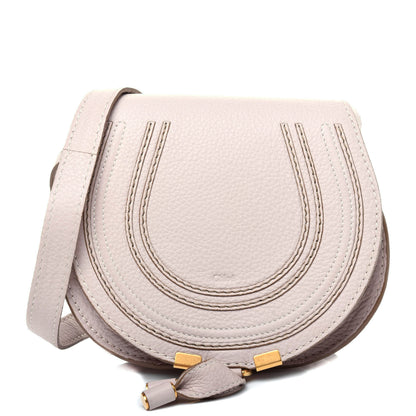 Chloe Calfskin Mini Marcie Round Crossbody Bag Abstract White 1 of 22