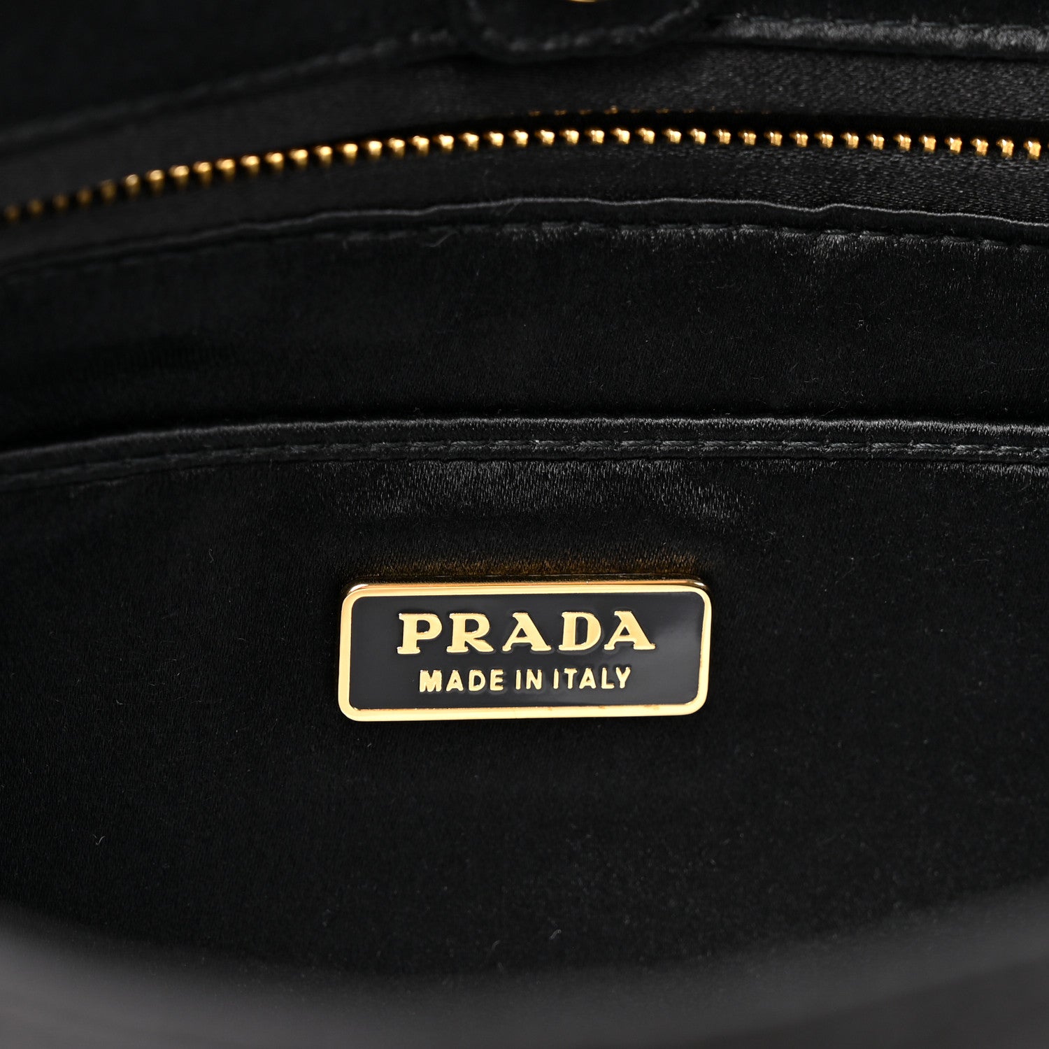 Prada Satin Pochette Bag Black 6 of 9