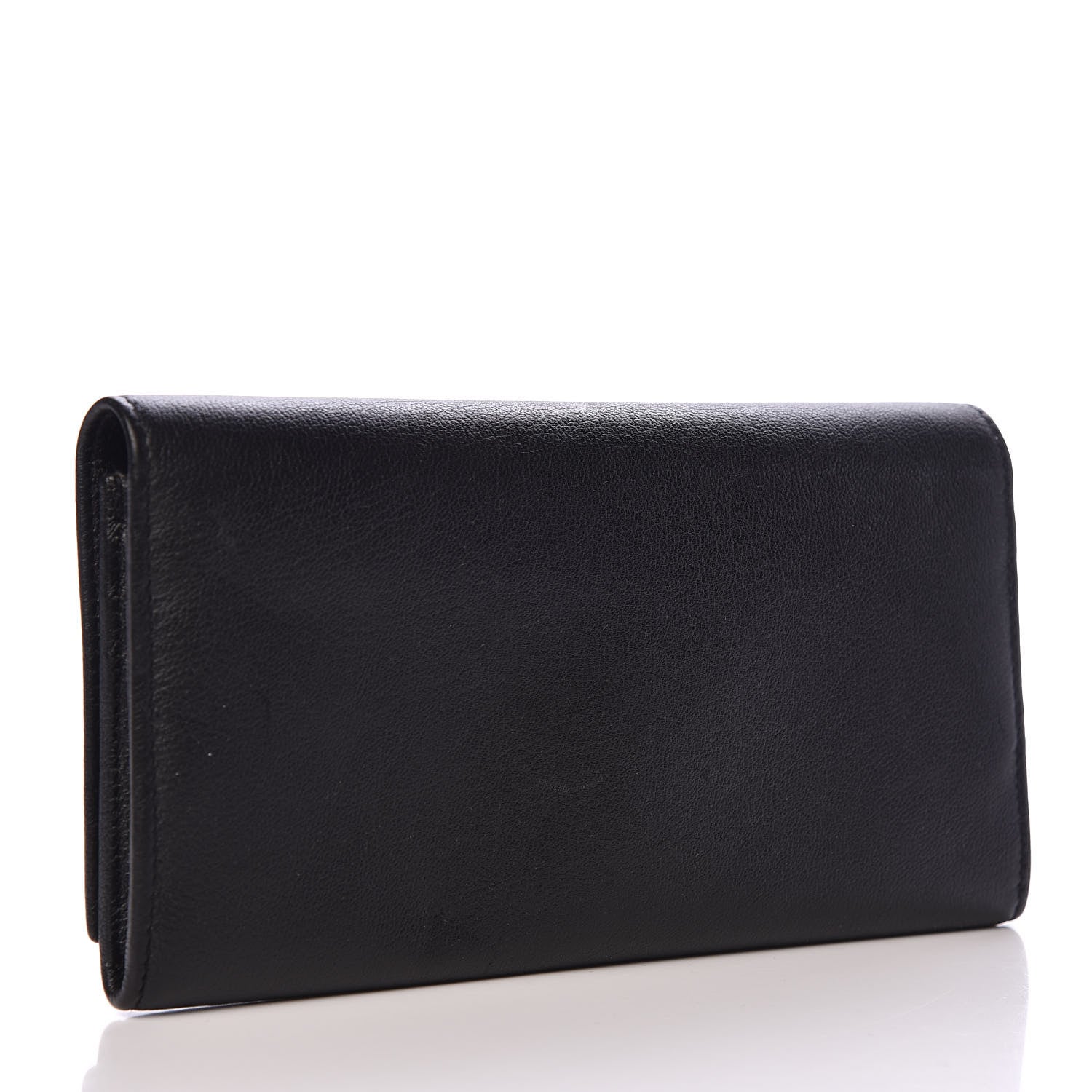 Saint Laurent Goatskin Monogram Classic Flap Wallet Black 3 of 6