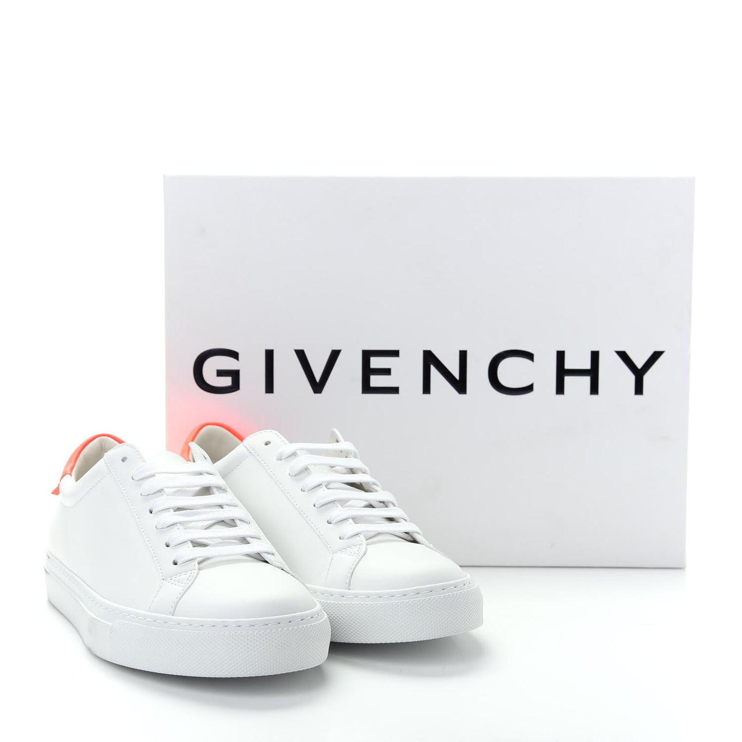 Calfskin Womens Urban Street Sneakers 37.5 White Neon Pink