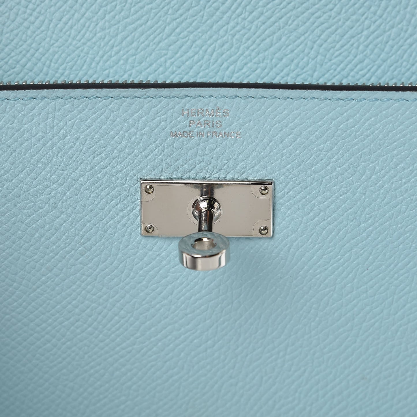 Epsom Kelly Longue Wallet Bleu Zephyr