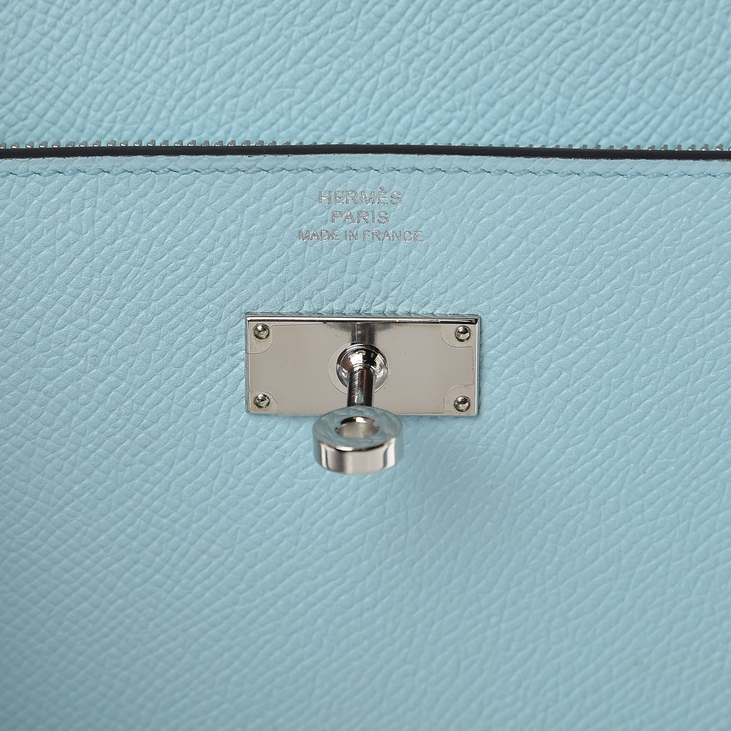 Hermes Epsom Kelly Longue Wallet Bleu Zephyr 6 of 8