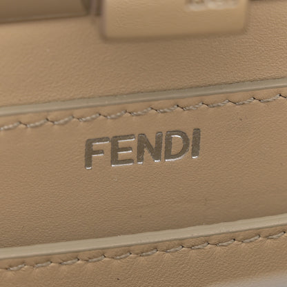Fendi Patent Petite Peekaboo Cut Beige Amid 6 of 14