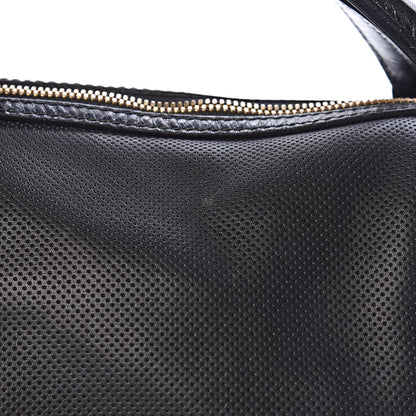 Burberry Calfskin Perforated Ellers Satchel Black 12 of 31