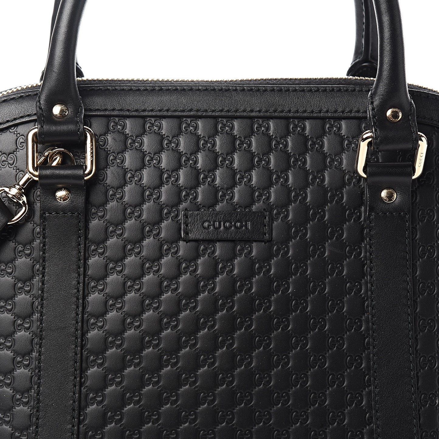 Microguccissima Medium Dome Bag Black