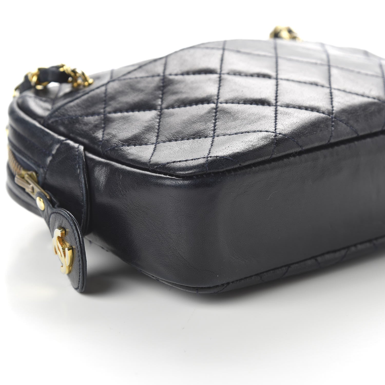 Chanel Lambskin Quilted Camera Case Black 6 of 12