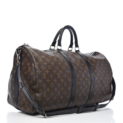 Louis Vuitton Monogram Macassar Keepall Bandouliere 55 3 of 10