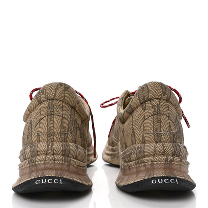 Gucci Ultralight Plume Calfskin Monogram Printed Mens Gucci Run Sneakers 8 Beige Ebony 5 of 10
