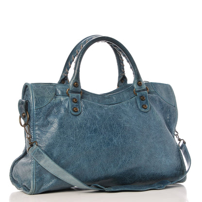 Balenciaga Agneau Classic Hardware City Bleu Paon 3 of 12