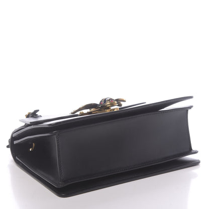 Gucci Calfskin Sylvie Web Small Queen Margaret Top Handle Bag Black 4 of 13