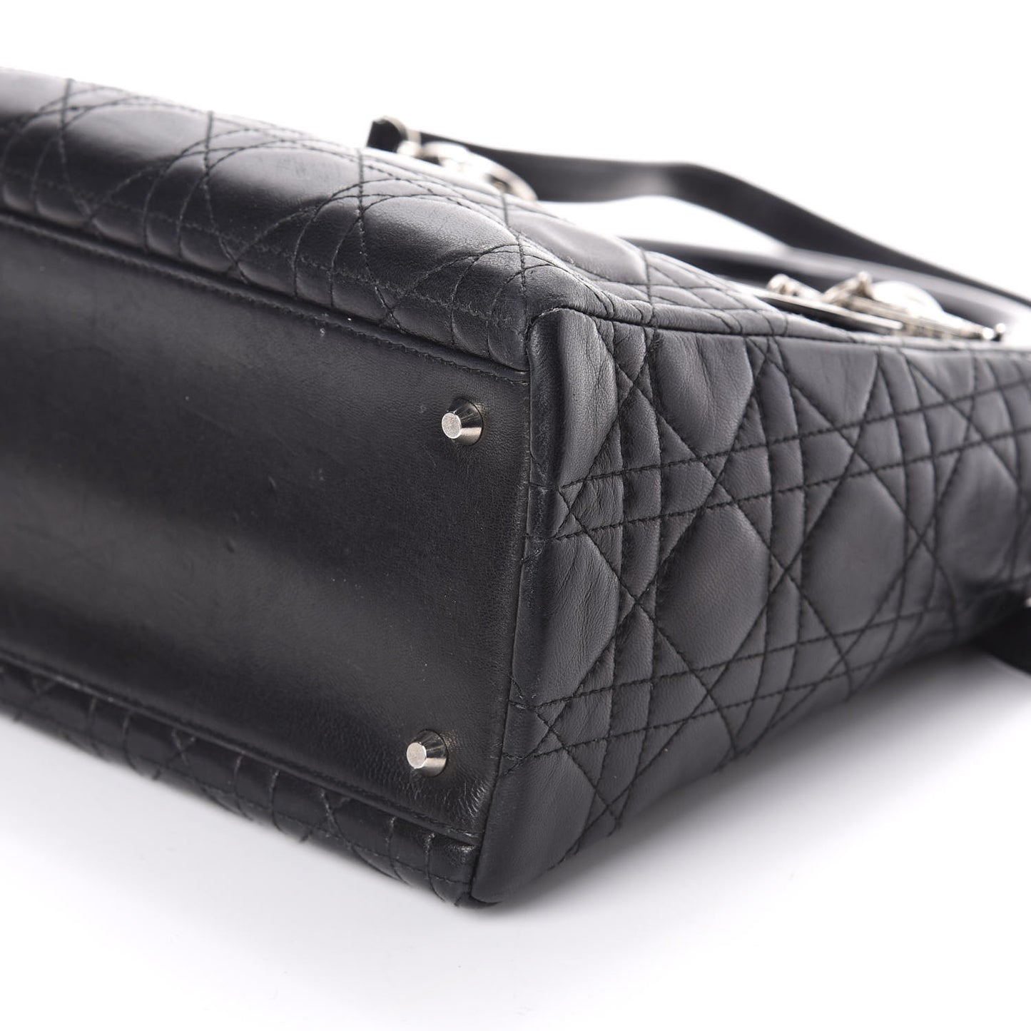Lambskin Cannage Medium Lady Dior Black