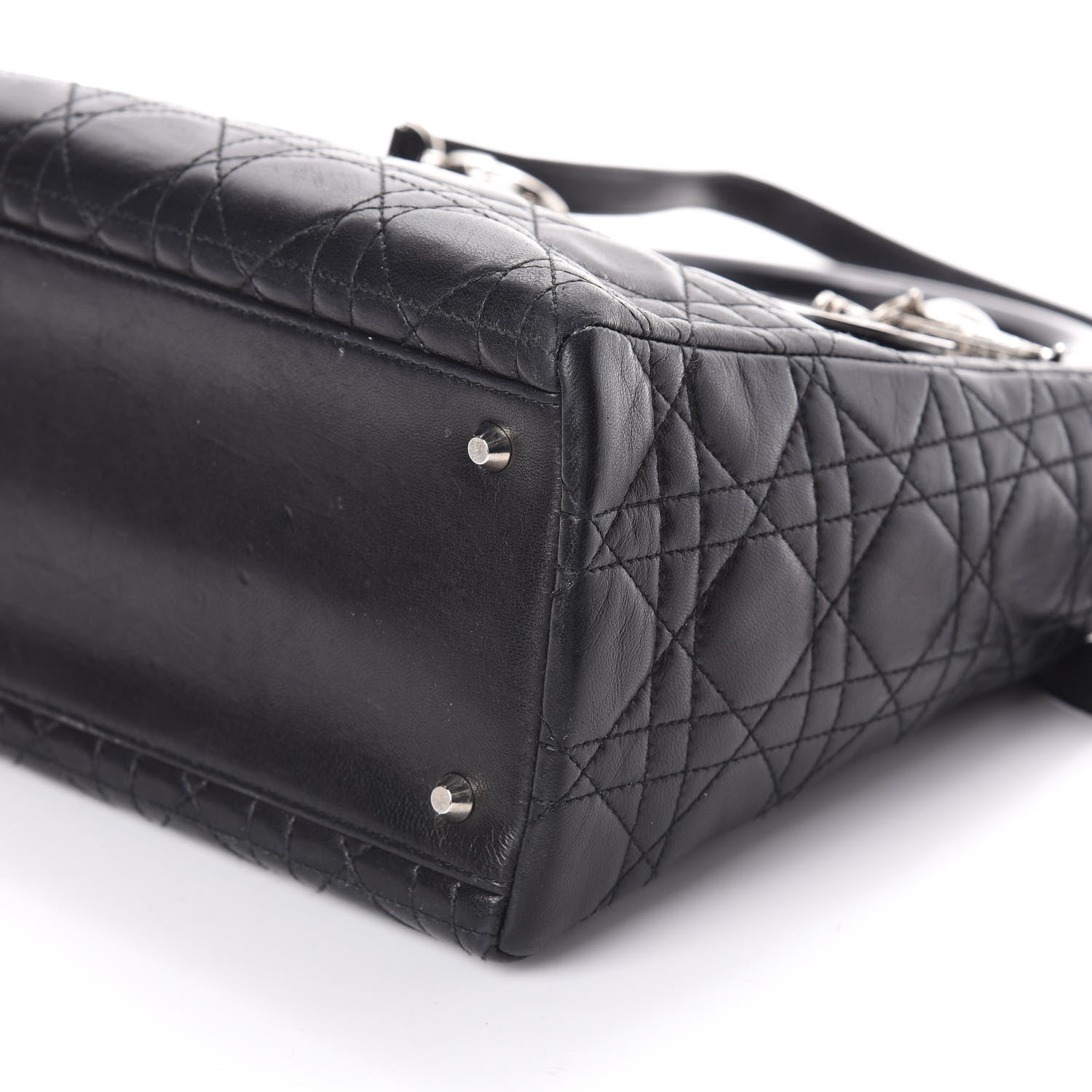 Christian Dior Lambskin Cannage Medium Lady Dior Black 8 of 8