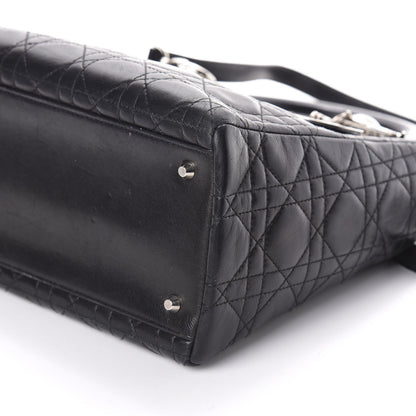 Christian Dior Lambskin Cannage Medium Lady Dior Black 8 of 8