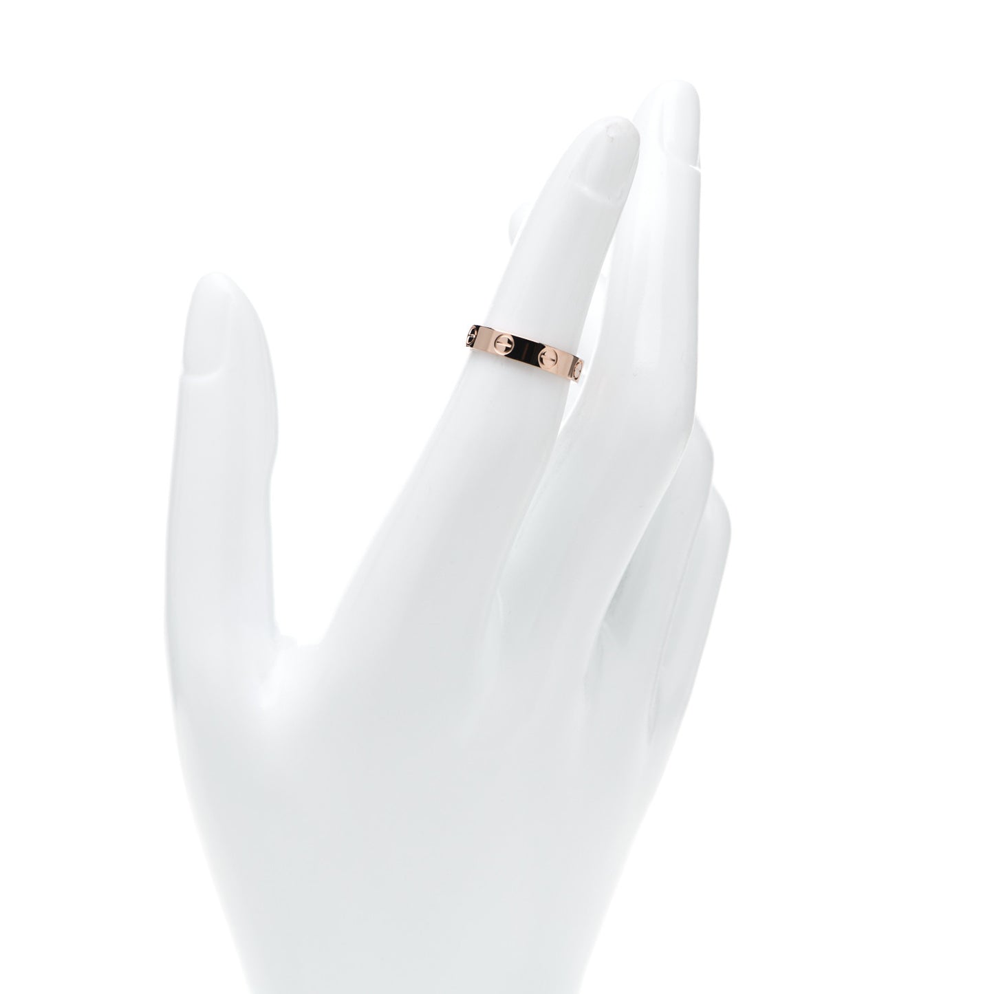 18K Pink Gold 3.5mm LOVE Wedding Band Ring 48 4.5