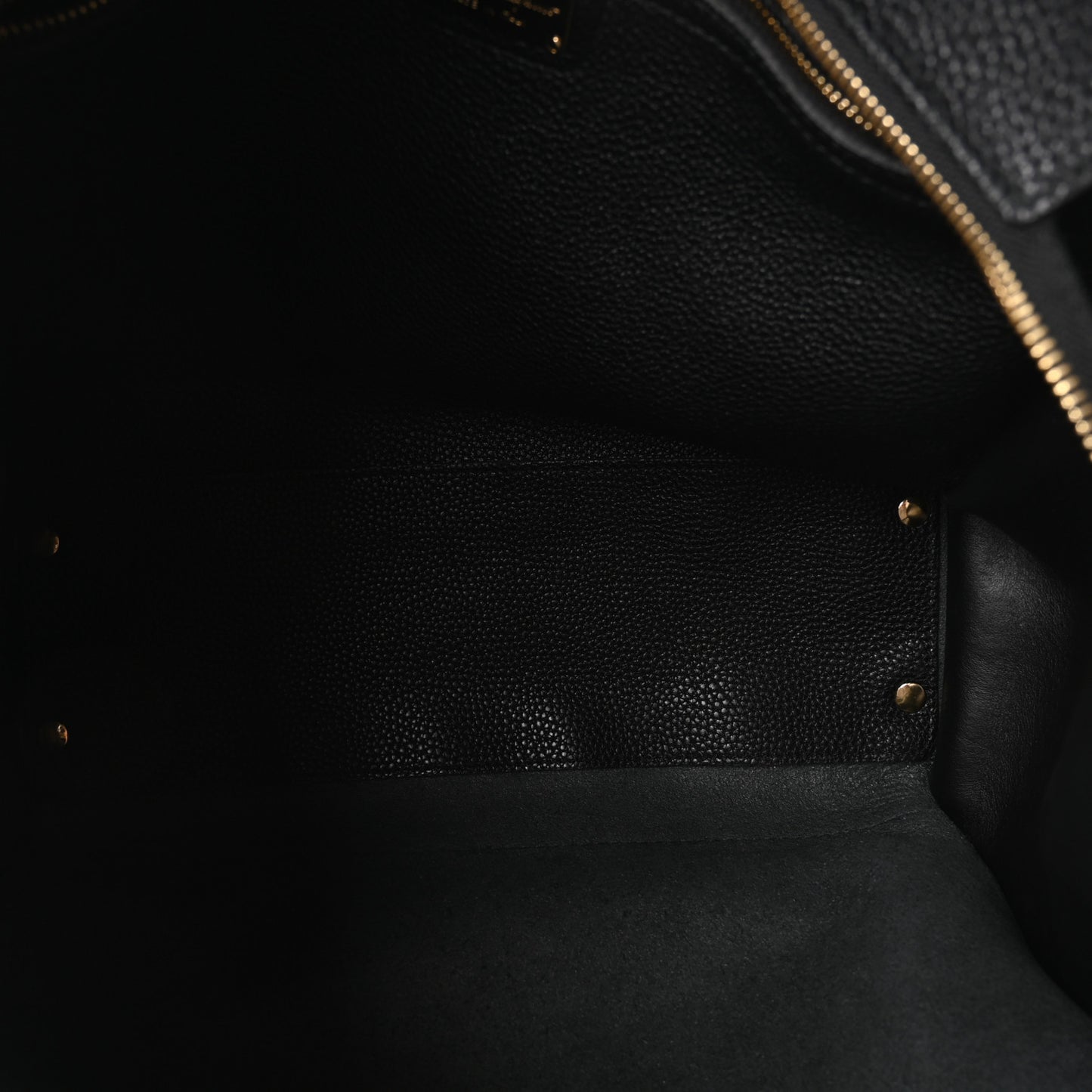 Hammered Calfskin Double Handle Large Amy Tote Black